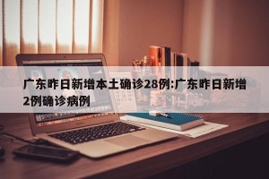广东昨日新增本土确诊28例:广东昨日新增2例确诊病例